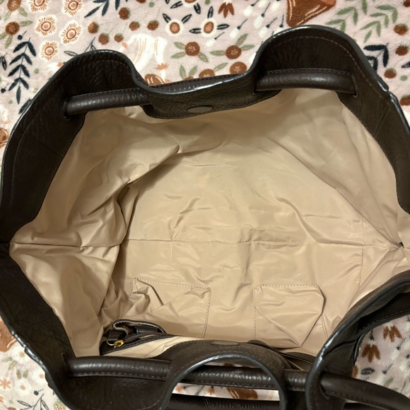 Cole Haan Dark Brown Leather Shoulder Bag - Picture 5 of 7